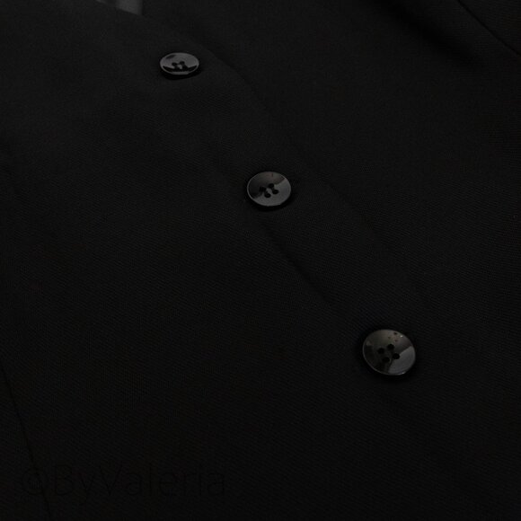 Women's Suit Vest Lined V-Neck, size L black, adjustable back strap - Picture 3 of 10